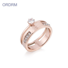 Custom Engraved Rose Gold Promise Rings For Her