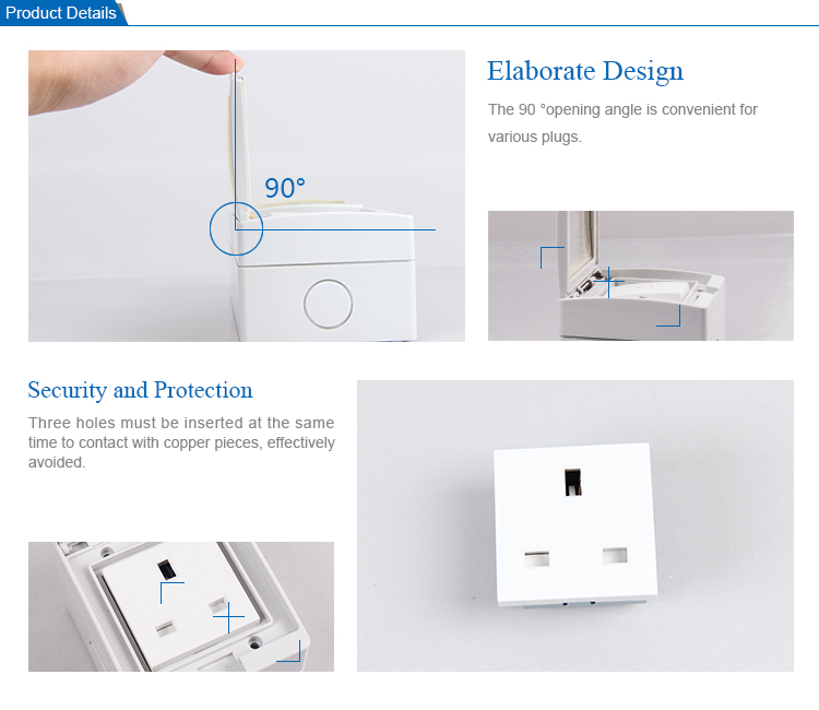 IP55 English Style Double Control Socket with Waterproof Cover