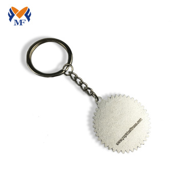 Metal engraving images keyring with chain