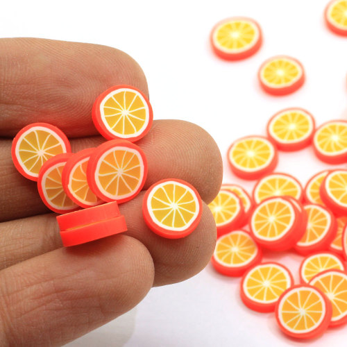 Simulation Früchte Scheibe Polymer Clay Bunte orange Zitronenscheiben Schlamm Ton Schleim Füllung Food Decor Nail Art DIY