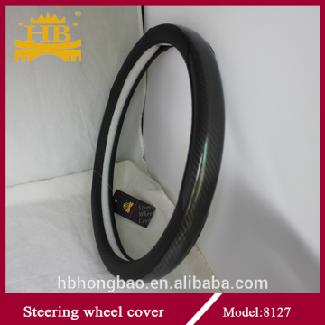 Gloss carbon fiber leather steering wheel cover