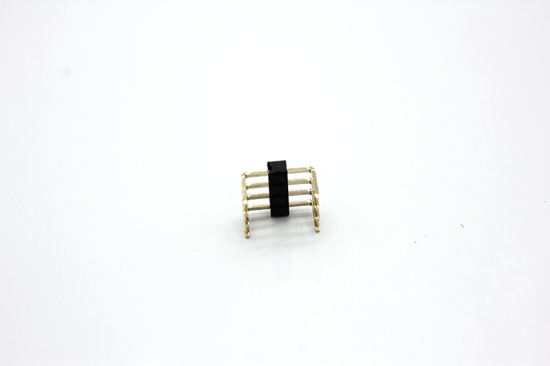 Single row centipede angle pin connector