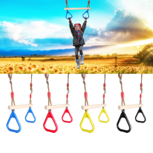 Wooden Trapeze Swing Bar Rings For Kids