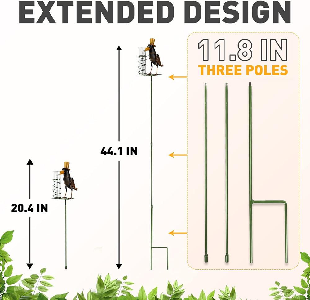 Estaca de pluviómetros para pájaros para decoración de estacas de jardín