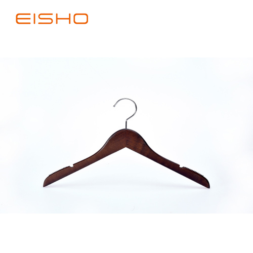 EISHO Wooden Dark Walnut Hangers Wholesale