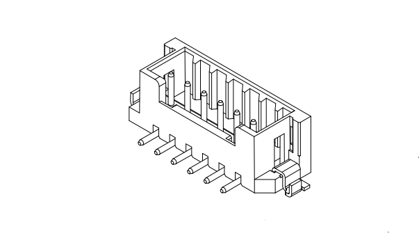 2,00 mm Pitch 180 ° Wafer Boss- Serie di connettori di tipo SMT