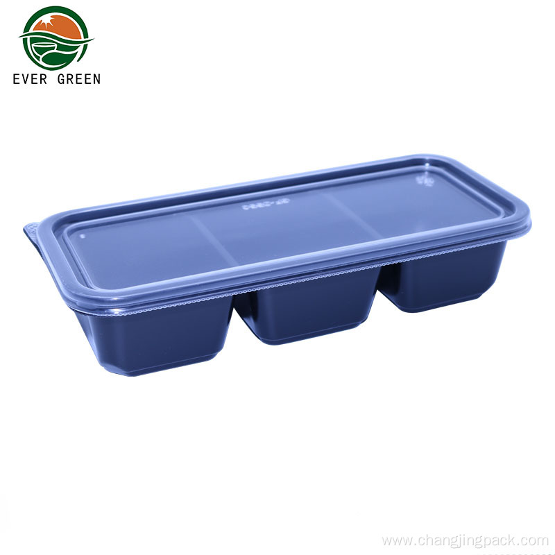 Microwavable 3 Compartment Disposable Plastic Bento Box Soup