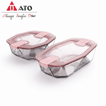 Diamond shape Glass Food Container Microwave Safe