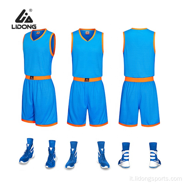 Uniforme di maglia da basket giovanile personalizzata all&#39;ingrosso