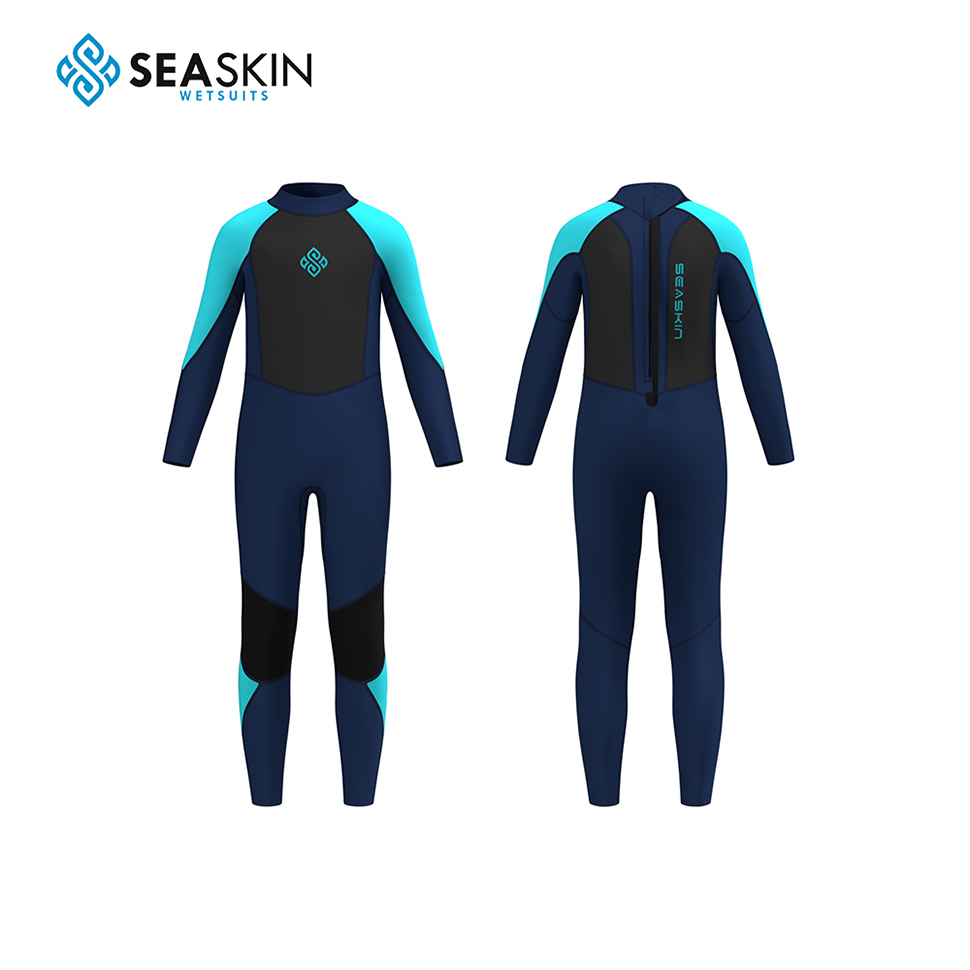 Wetsuit Neoprene Kanak -kanak Lengan Panjang Seaskin untuk melayari