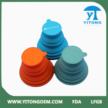 Lowest price FDA standard collapsible silicone cups for sale