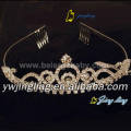 Coronas de oro rhinestone tiara concurso CR-677