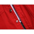 Veste en jean rouge pour hommes rentable sur mesure