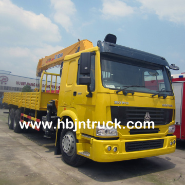 Howo 14 ton Stiff Boom Truck Crane For Sale