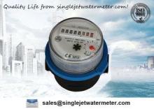 Plastic / Brass Digital Water Usage Meter , Vane Wheel Wate