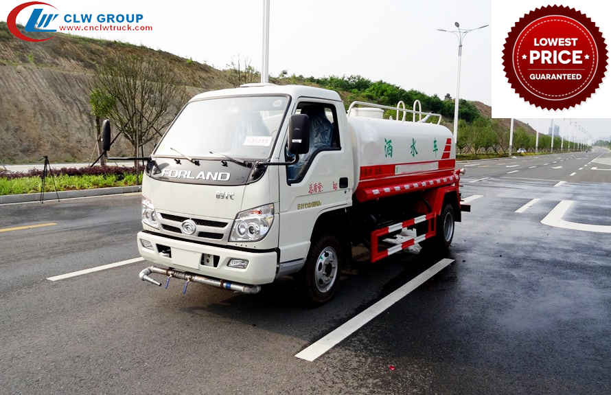 شاحنة مياه جديدة رخيصة FOTON 3000litres