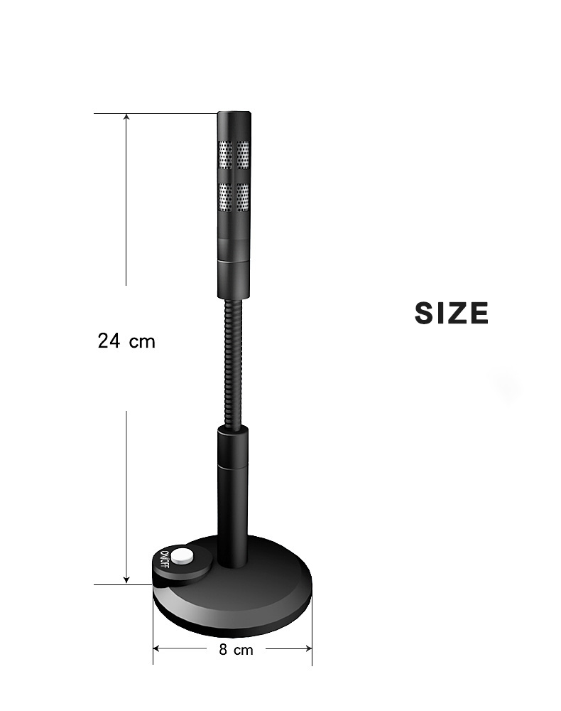 Flexible Stand Gooseneck Mic Microphone For Computer