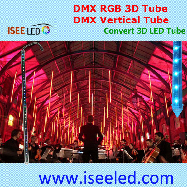 Tube vertikal 3D Efek LED kanggo klub wengi