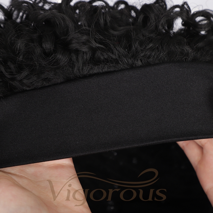 Wholesale Best Manufacturers Spiral Curly For Black Women Good Quality Cheap Headband Black Short Afro Hair Synthetic Wigs Curly
