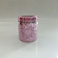 Colored Lotus Pattern Crystal Glass Jar For Candy/Candle