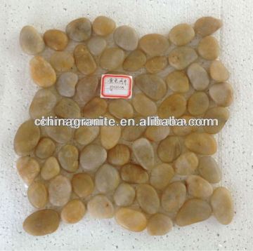 yellow pebble floor tile