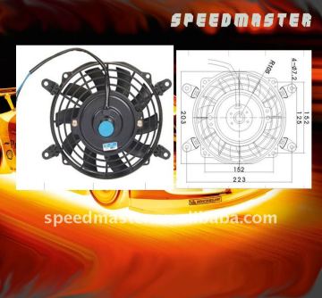 Electrical radiator fans for 7 inch with S shape