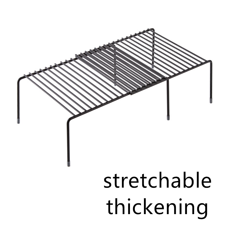 Çift Katlı Geri Çekilebilir Demir Mutfak Rafları Double Tiers Retractable Iron Kitchen Shelves