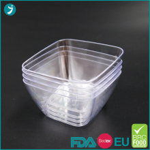 Disposable Plastic Dessert Bowl Square Mini