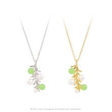 Forest Light Luxury Clavicle Chain Pearl Niche Necklace