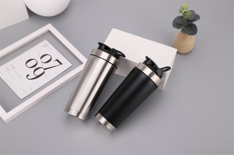 Outdoor Protein Shaker Bottle, Stainless Steel Insulated Keep Cold and Warm Shaker Tumbler