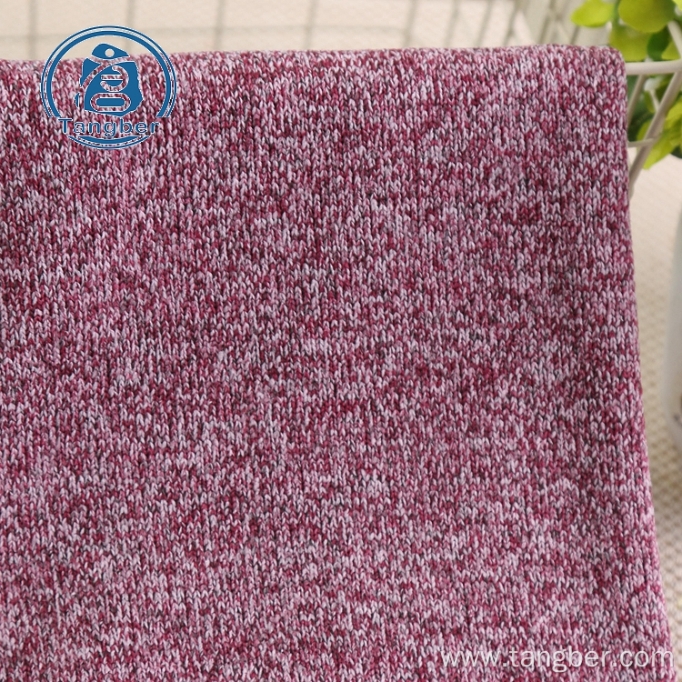 warm fleece 100% polyester sweater knit fabric