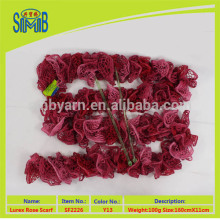 china fashion scarf manufacturer SMB popular wholesale oeko-tex quality hand knitted cheap fantasy ruffle scarf
