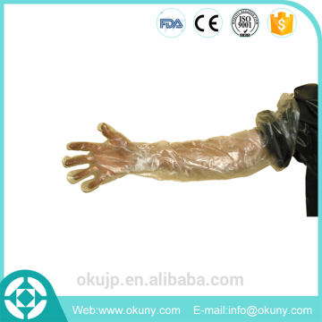 Disposable long PE glove for veterinary use veterinary gloves