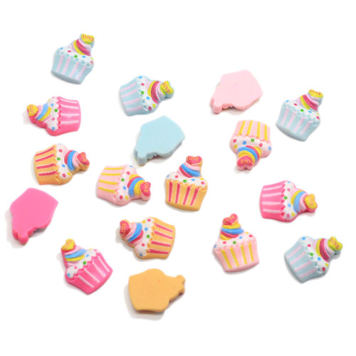 Kawaii Flatback Cute Cake Resin Decoration Artificial Craft Sweet Cone Cabochon Charms Προσομοίωση Τρόφιμα Μαλλιά Τόξα Αξεσουάρ