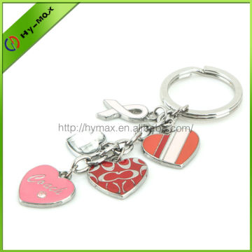 cute metal heat shaped key chain