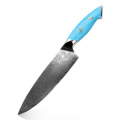 Neoteric Damascus chef knife with kallaite handle