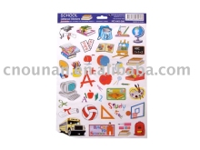 School Glittered Sticker