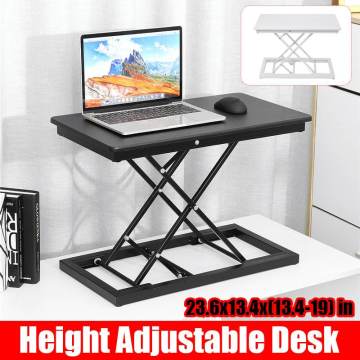 50cm Height Adjustable Standing Desk Sit to Stand Foldable Lift Converter Laptop Desk Tabletop Workstation for Monitor Laptop