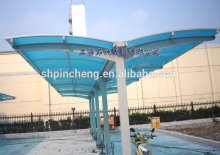 UV unbreakable Policarbonato Alveolar for car shed ceiling no yellwing