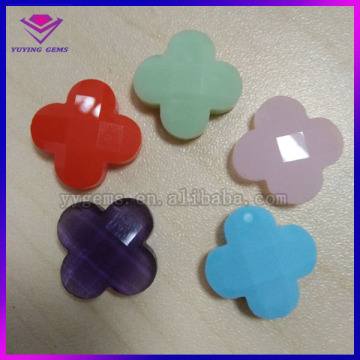 Fancy cut glass stones, four pental flower glass stones for jewelry, allibaba com gems stones