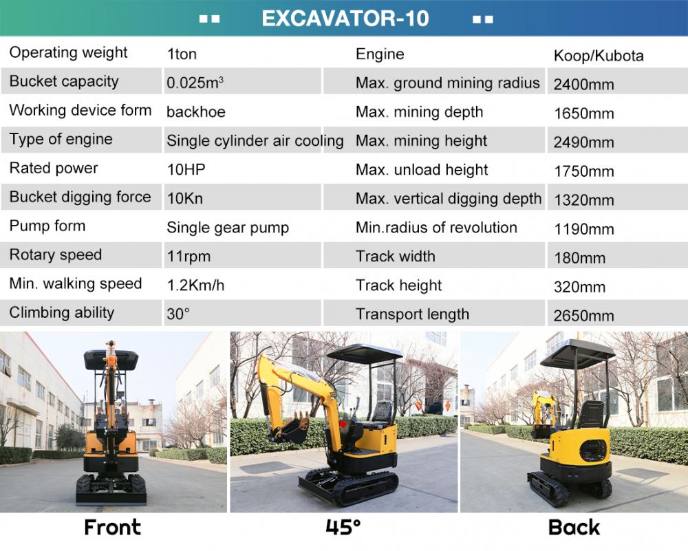 Ce Epa China Mini Hydraulic Excavators