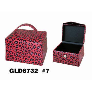 portable cosmetic box with satin lining