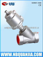 Stainless steel actuator two-way angle valve