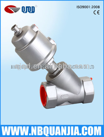 Stainless steel actuator two-way angle valve