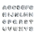 Hot Hot Silver Rhinestone Slide Letters A To Z Rhinestones Slider Alphabet Beads Bling Initials Letter Statement Charms