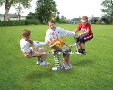 Twin Rider HPL Playground Spring Seesaw Structure