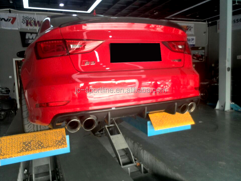 S3 Carbon Fiber Rear Diffuser for Audi A3 8V SLINE S3 Sedan 4-Door 14-16