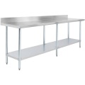 Customized Stainless Steel Worktable With Backsplash