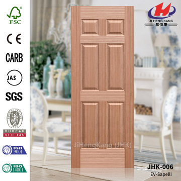 6 panel Popular MDF EV-sapele Door Panel