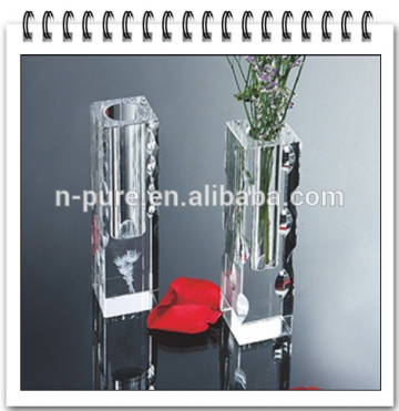 tall Crystal Flower Vase,custom crystal vase